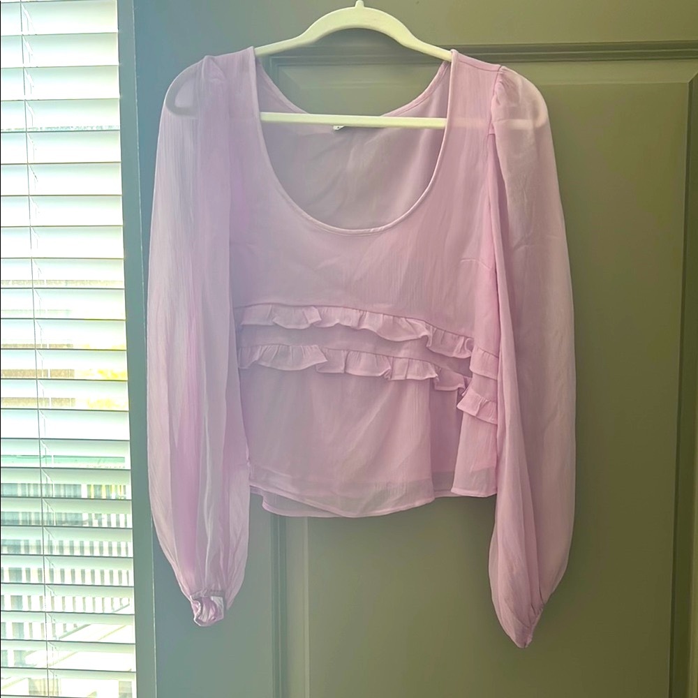 A&F: Lavender Ruffle Blouse